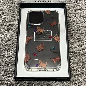 Coach Clear Cat Design iPhone 13 Pro Max Case